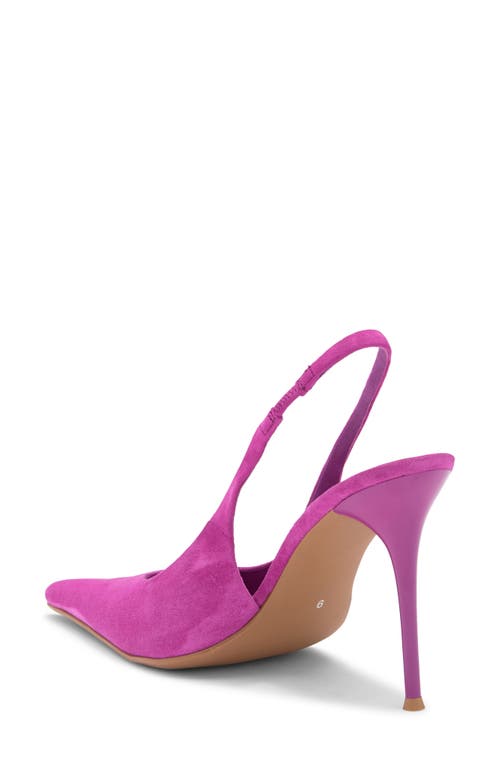 Jeffrey Campbell You Wish Slingback Pointed Toe Pump In Magenta Suede
