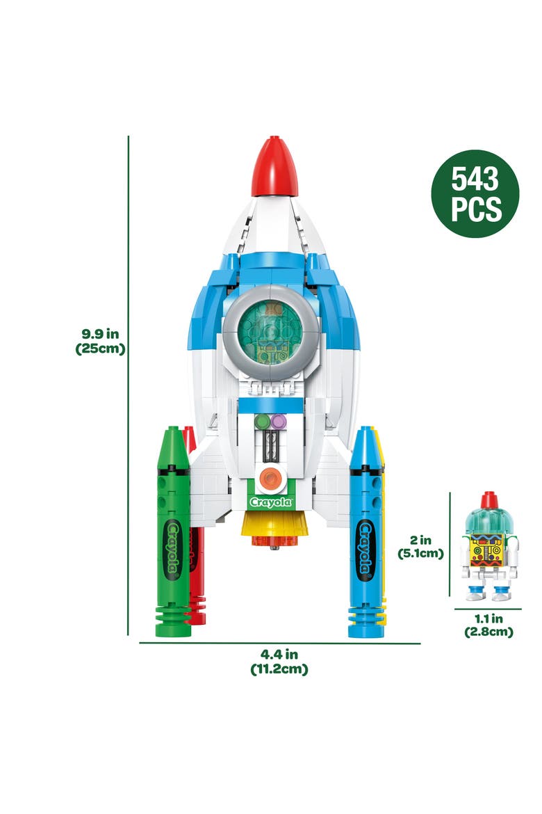 Crayola Rocketship Building Set, Alternate, color, None