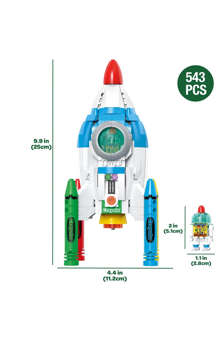 Brickcraft Crayola Rocketship Building Set, Alternate, color, NO COLOR