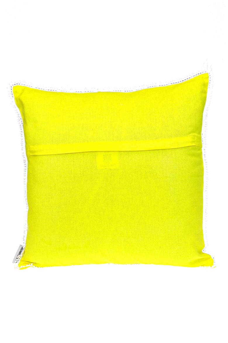 Crochet Dot Throw Pillow, Alternate, color, YELLOW