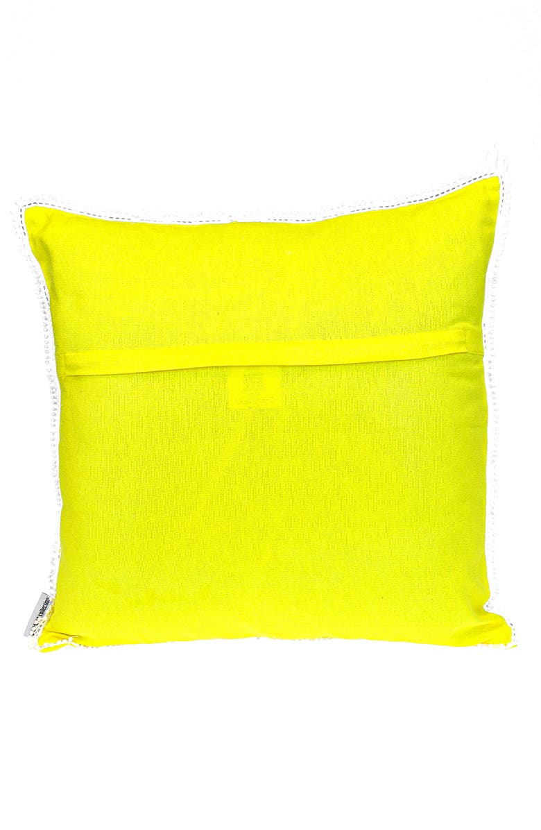 PARKLAND COLLECTION Crochet Dot Throw Pillow, Alternate, color, Yellow