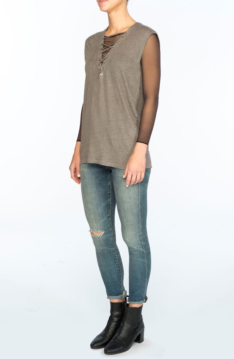 SPANX<sup>®</sup> Long Sleeve Mesh Bodysuit, Alternate, color,