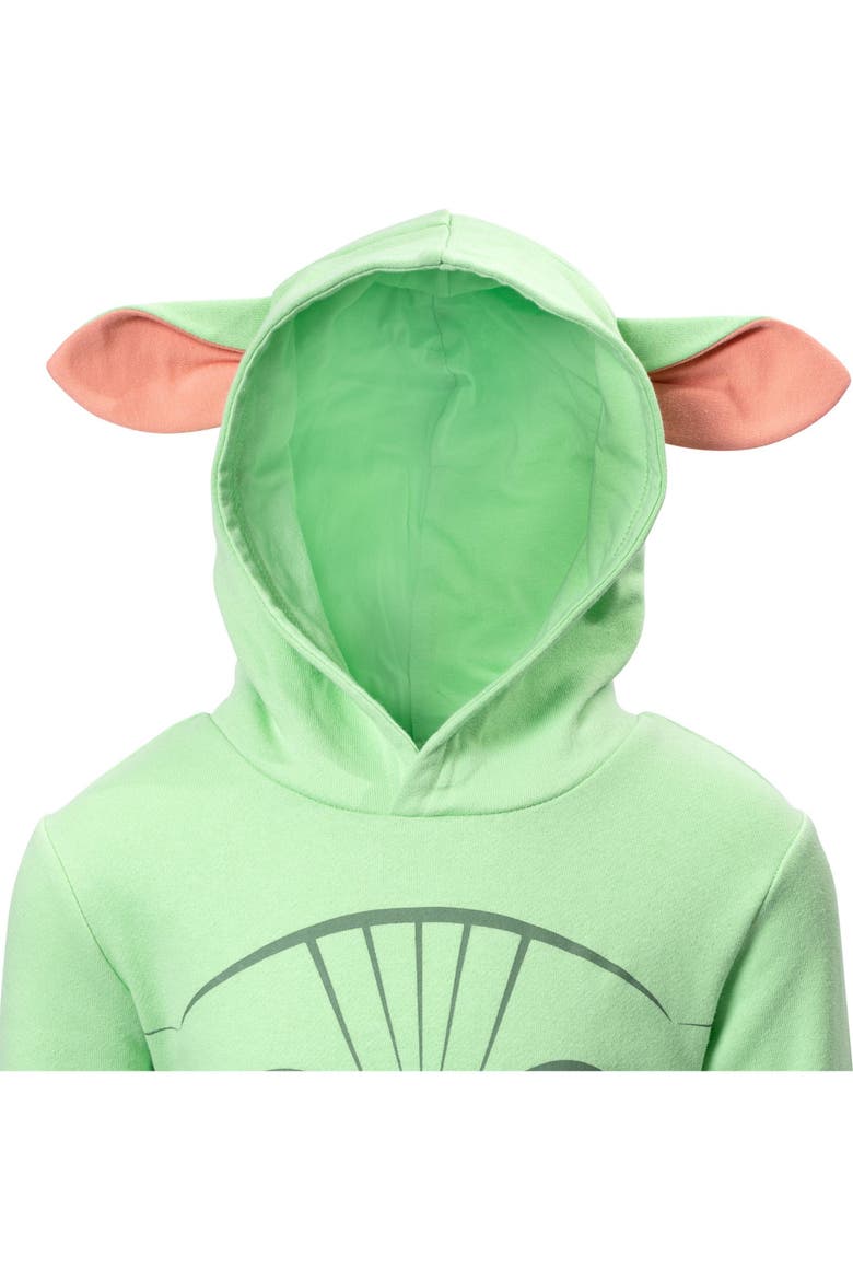 The Mandalorian Grogu Fleece Hoodie, Alternate, color, Grogu Green