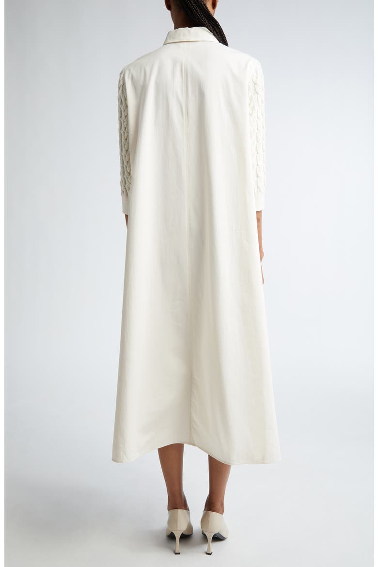 Armonia Mixed Media A-Line Dress, Alternate, color, VANILLA