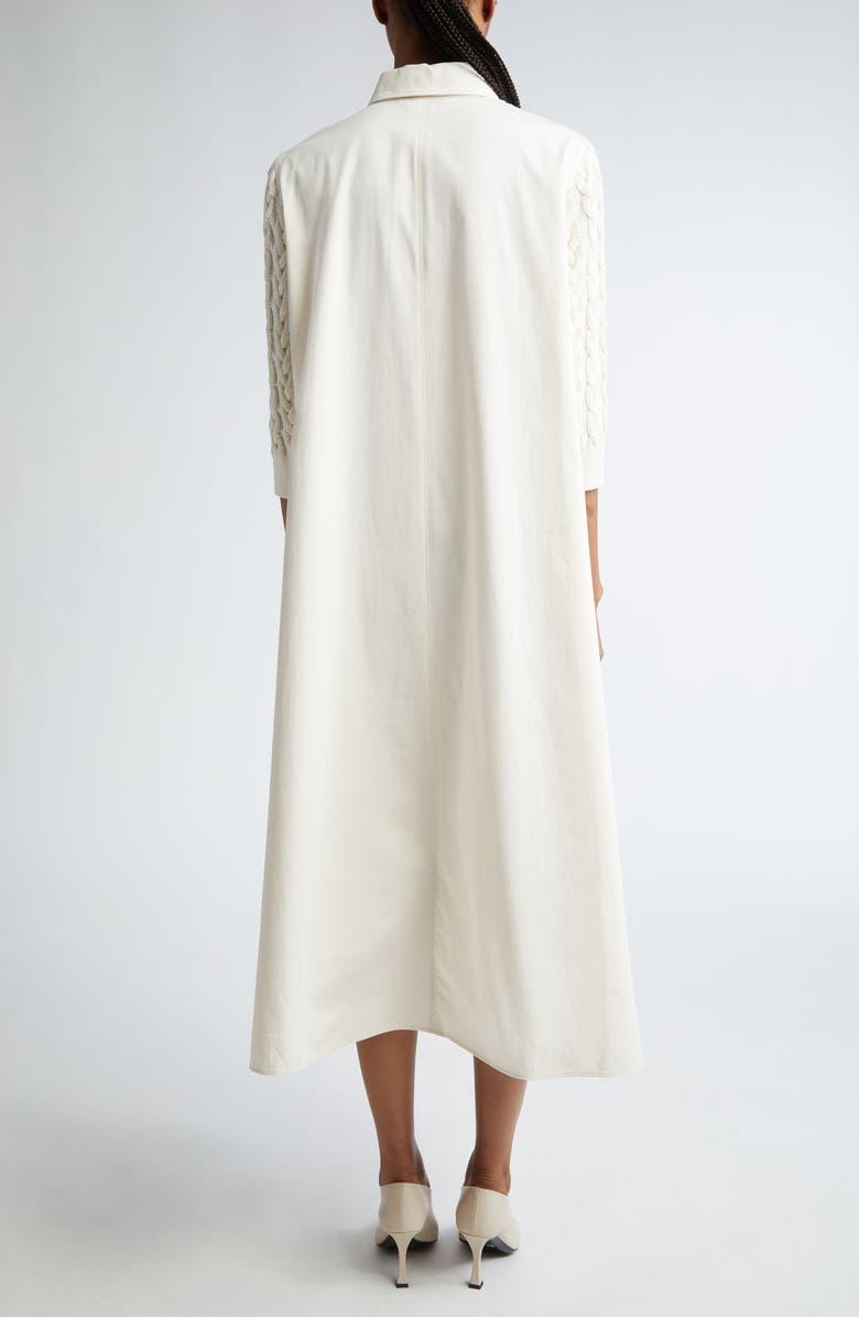 Max Mara Armonia Mixed Media A-Line Dress, Alternate, color, 