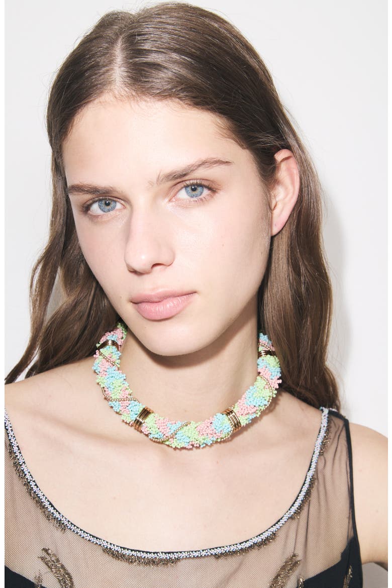 Curiosity Short Necklace, Alternate, color, GREEN MULTI