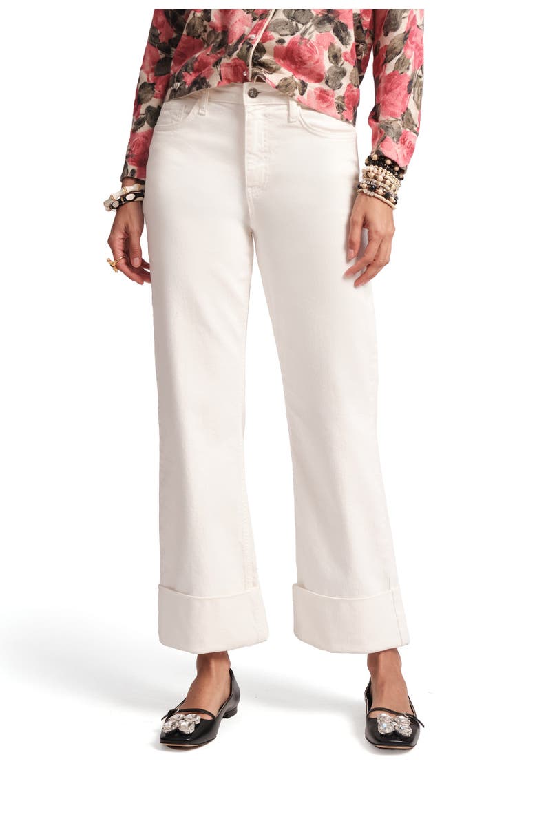 Frances Valentine Smarty Cuffed Jeans Solid Denim, Alternate, color, White