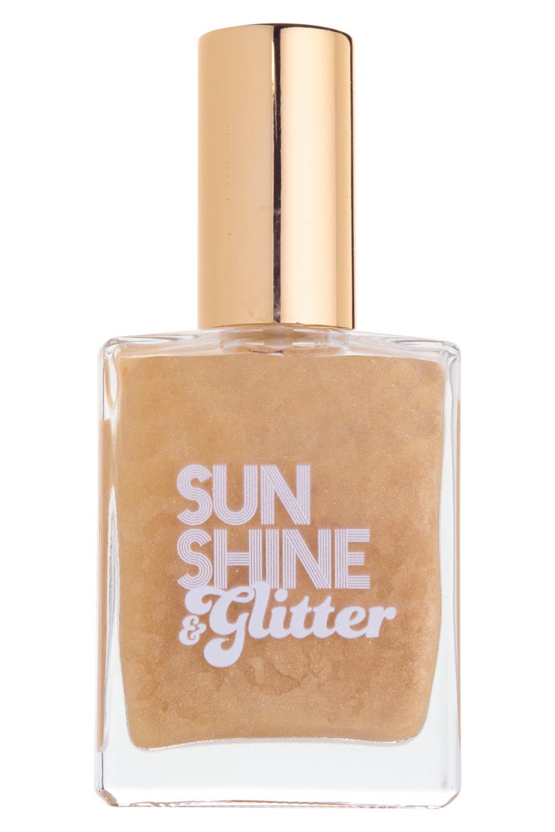 Highlighter Shimmer Spray Oil for Hair & Body - Sunkissed, Main, color, GOLD