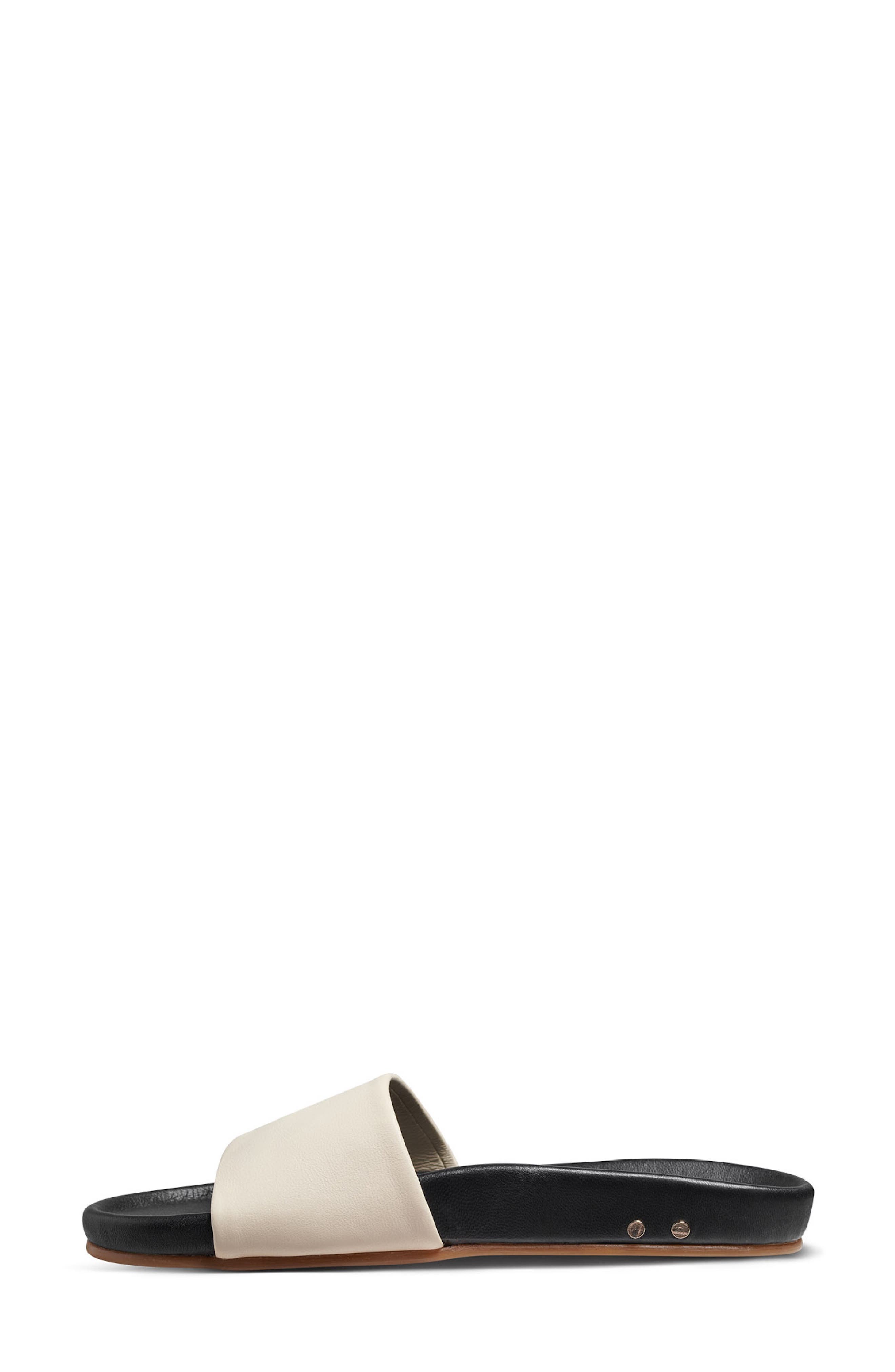 Beek Gallito Slide Sandal, Alternate, color, Eggshell/ Black