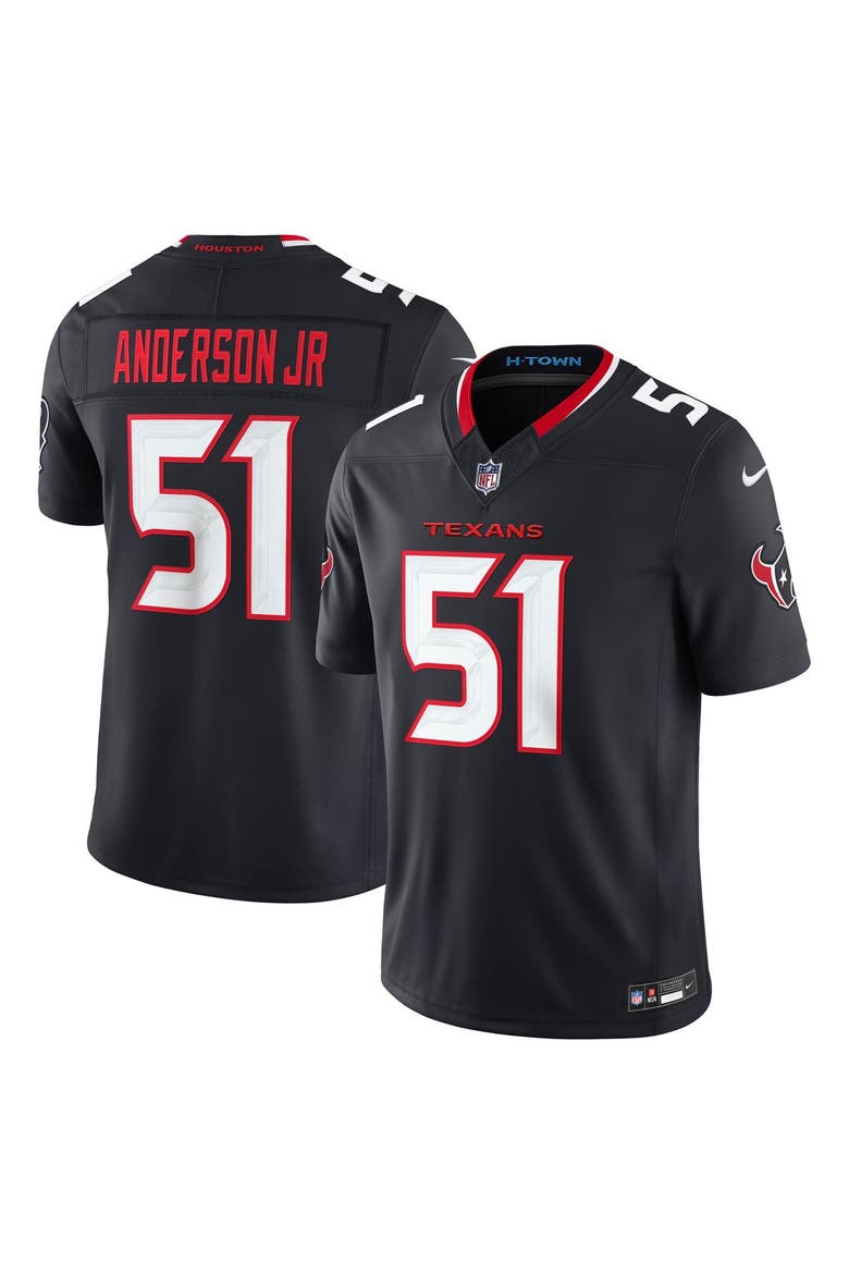 Men's Nike Will Anderson Jr. Navy Houston Texans Team Vapor F.U.S.E. Stitched Limited Jersey, Main, color, Navy