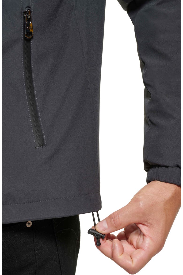Water Resistant Hooded Jacket, Alternate, color, IRON