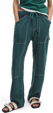 rag & bone Atlas Linen Drawstring Carpenter Pants
