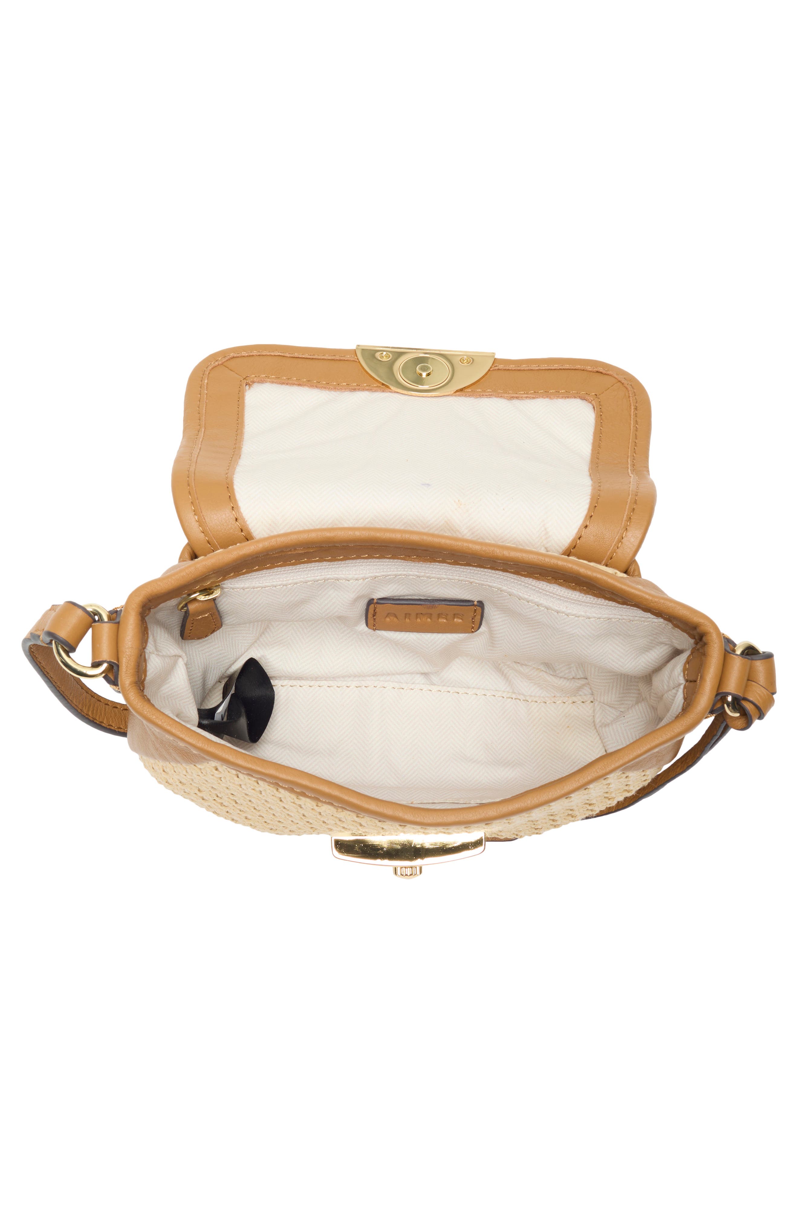 AIMEE Mini Cannes Flap Crossbody Bag, Alternate, color, Raffia Canyon