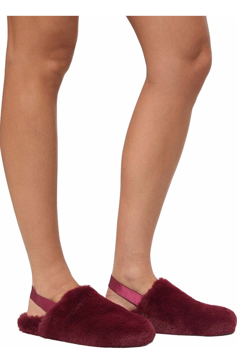 WeWoreWhat Fur Slipper, Alternate, color, Rouge