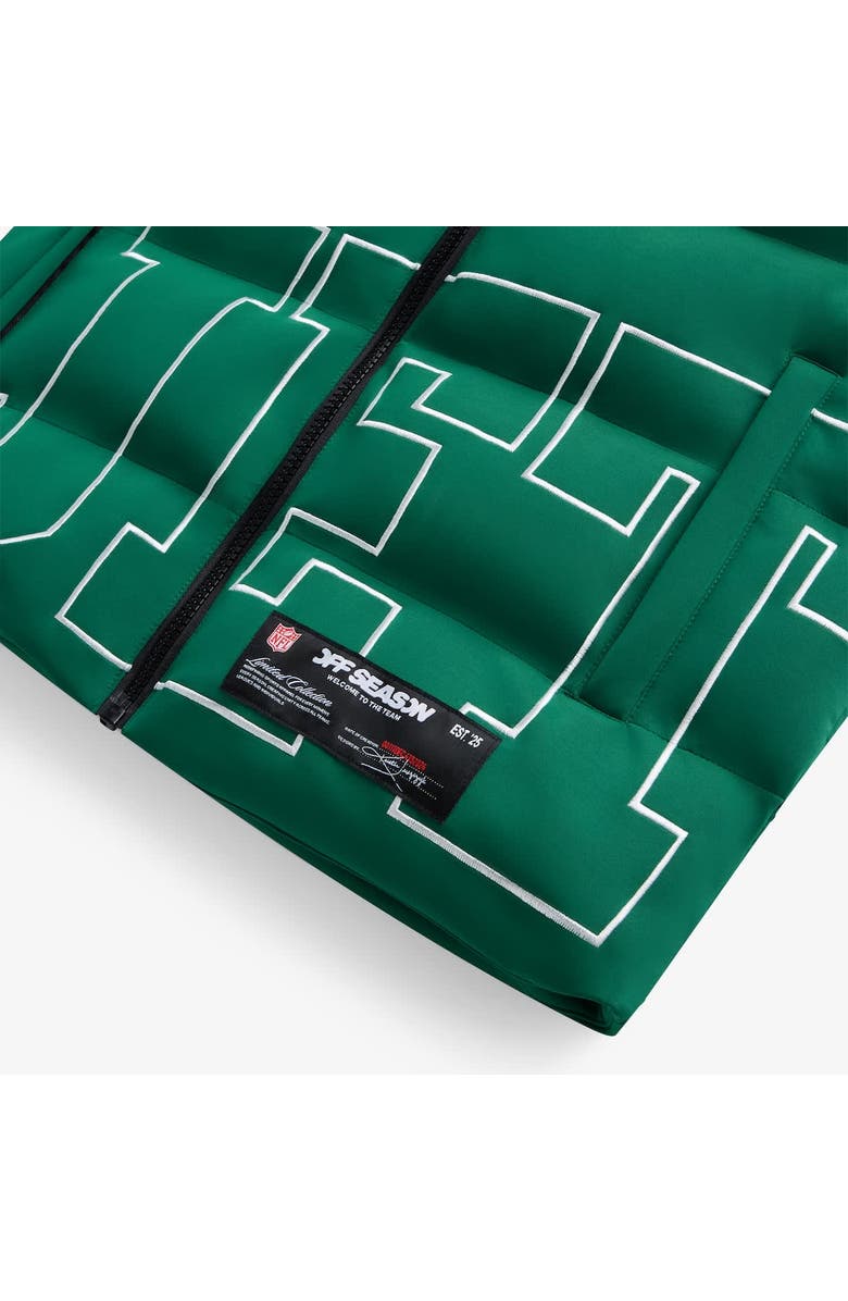 Off Season Unisex  Green New York Jets Team Puffer Vest, Alternate, color, Green