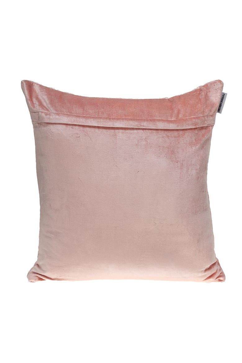 Basil Quilted Velvet Throw Pillow, Alternate, color, PINK