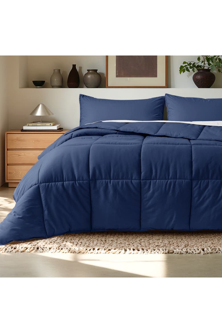 All-Season Comforter Set - Oversized Queen, Alternate, color, Dark Blue