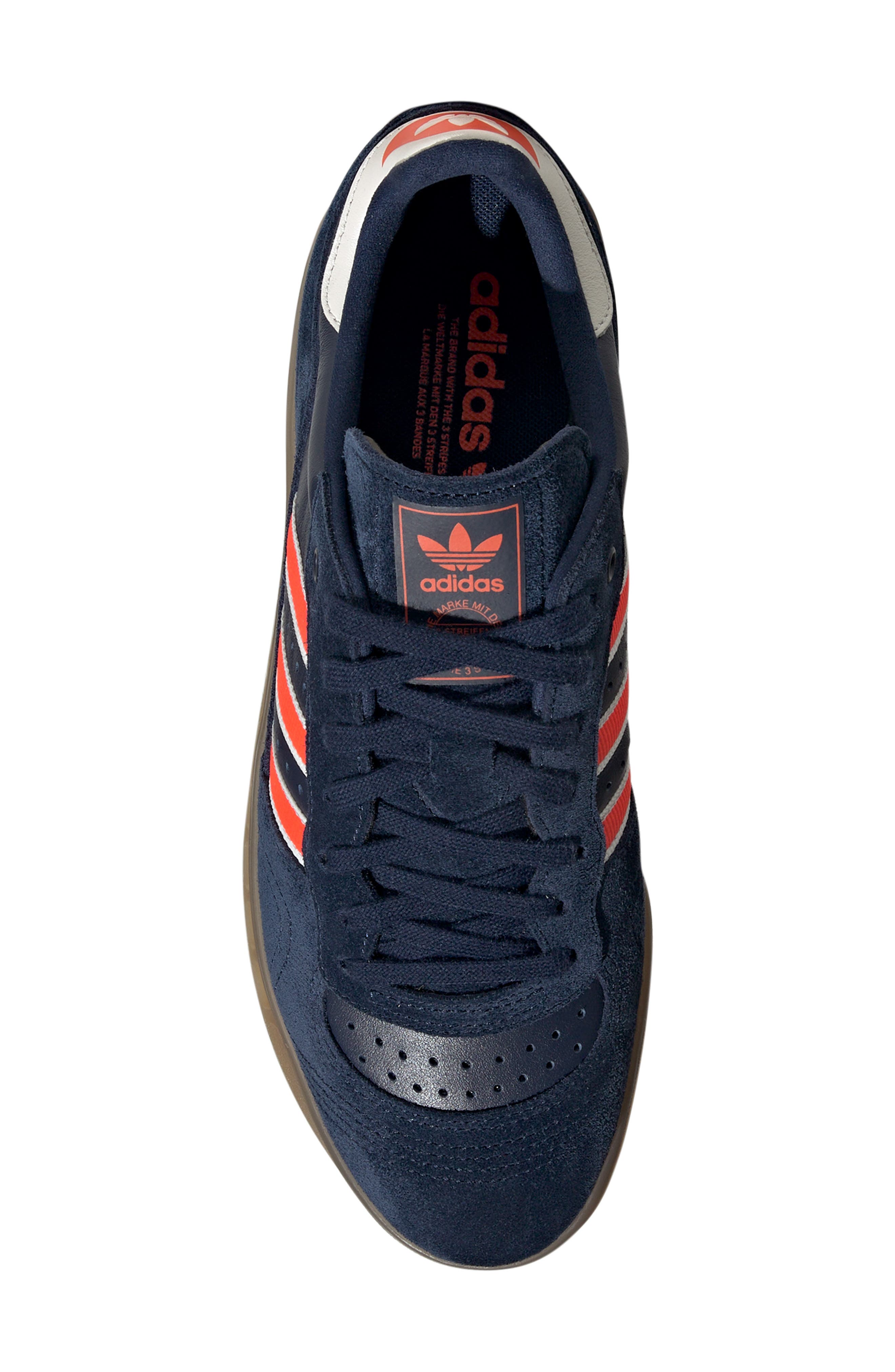 adidas Gender Inclusive Handball Top Sneaker, Alternate, color, Night Indigo/ Solar Red/ White