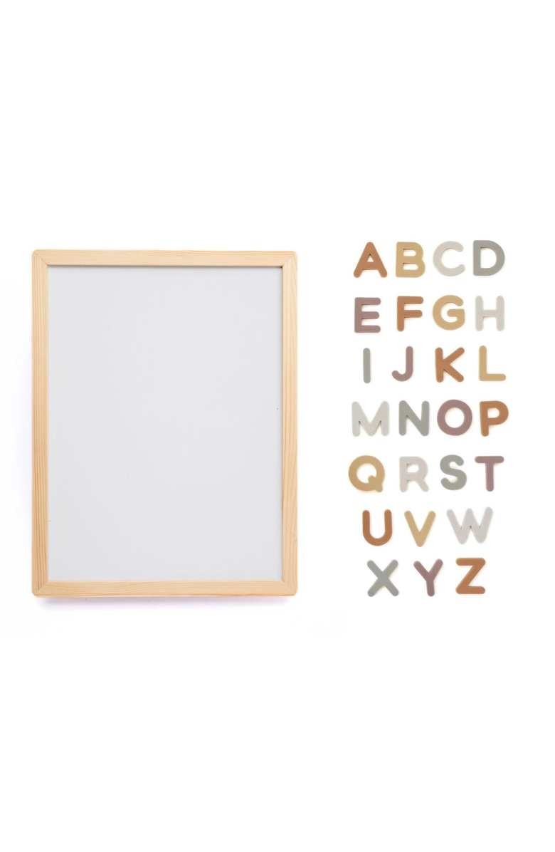 BROOKLYN NEUTRAL Alphabet Magnetic Letters and Whiteboard Set, Main, color, Neutral