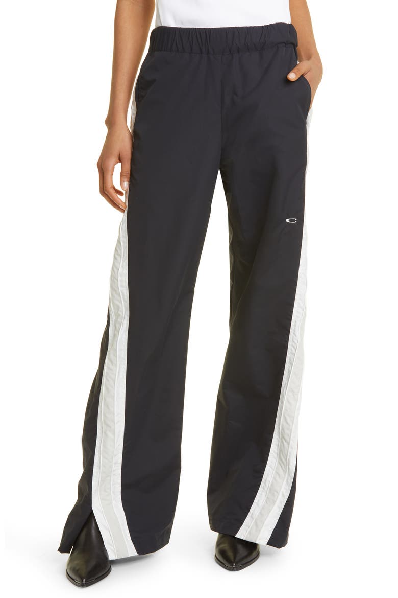 Jitsu Logo Embroidered Nylon Track Pants, Main, color, BLACK