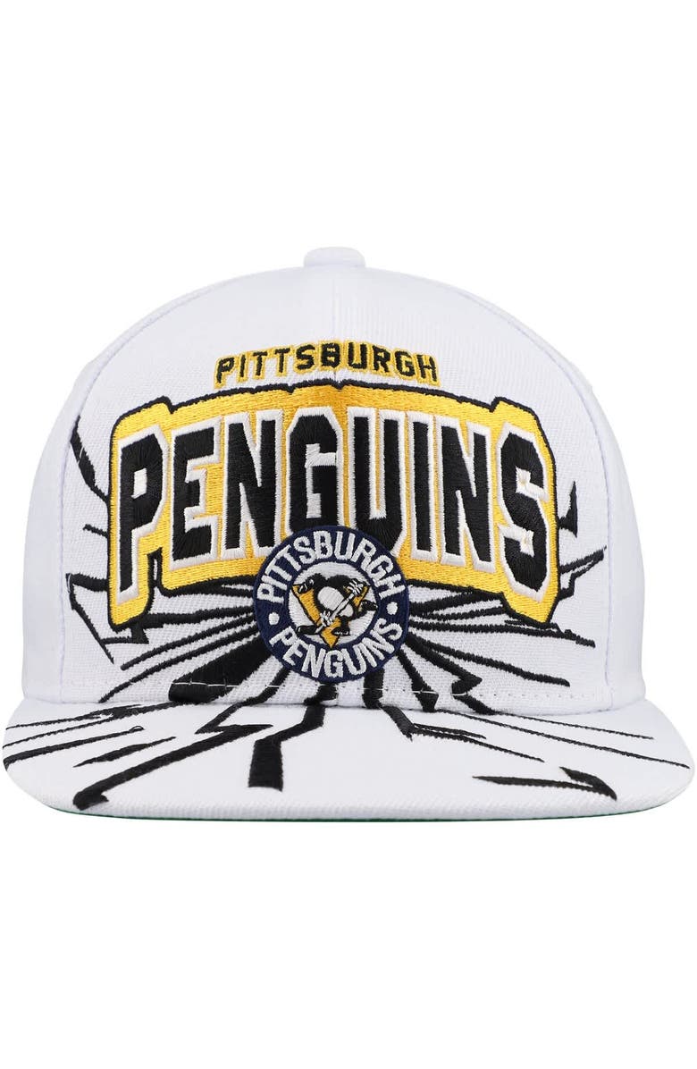 Mitchell & Ness Youth Mitchell & Ness White Pittsburgh Penguins After Shock Snapback Hat, Alternate, color, 