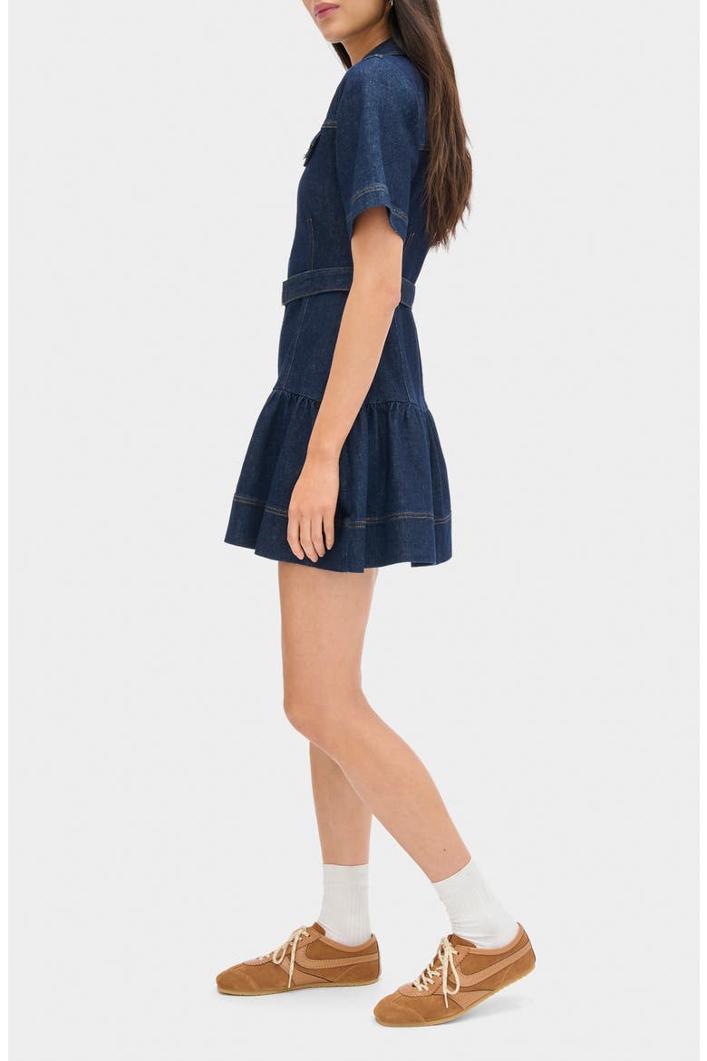 Amanda Belted Denim Dress, Alternate, color, INDIGO