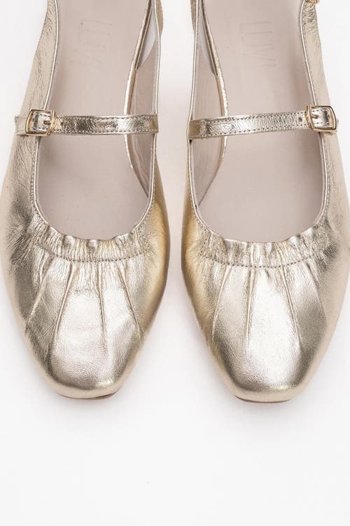 Forever & Always Shoes Britney Leather Closed-toe Sandal In Gold