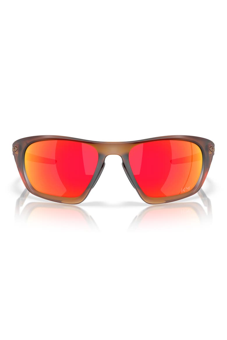 Lateralis 60mm Rectangle Sunglasses, Main, color, MATTE DARK AMBER / PRIZM RUBY