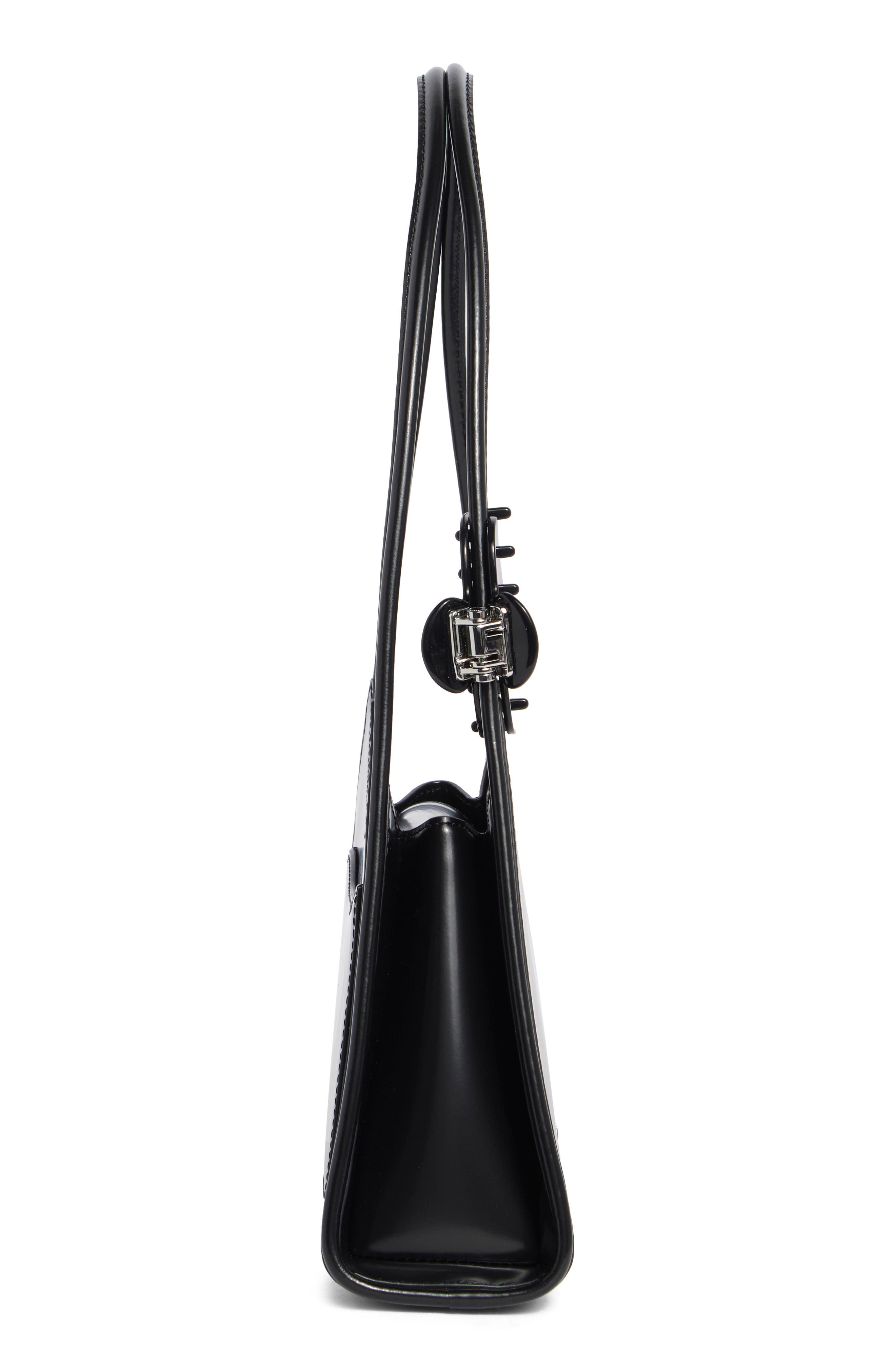 The Claw Clip Shoulder Bag, Alternate, color, BLACK
