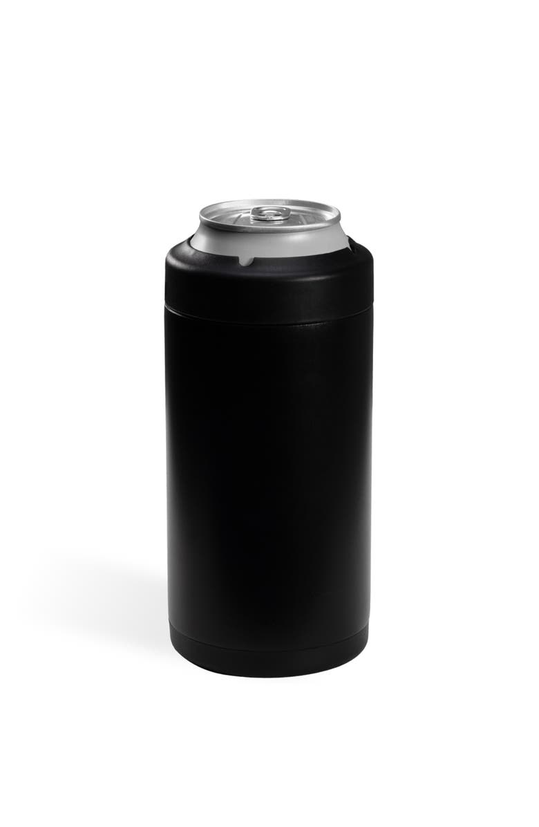 HydroJug Standard Can Cooler, Insulated Stainless Steel Cup with Screw-Top Ring & Non-Slip Rubber Base, Main, color, Black