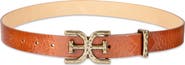 Sam Edelman Hammered Logo Buckle Belt