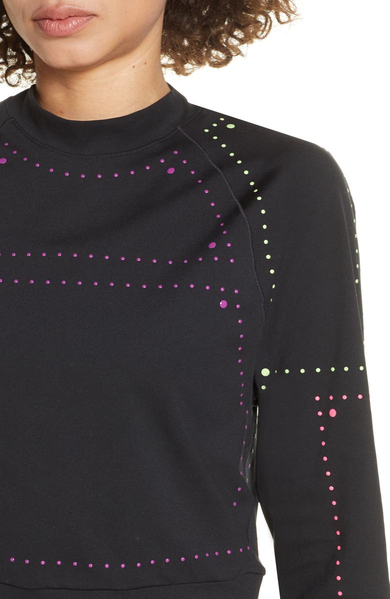 Nike Boutique Neon Stud Crewneck Sweatshirt, Alternate, color, 