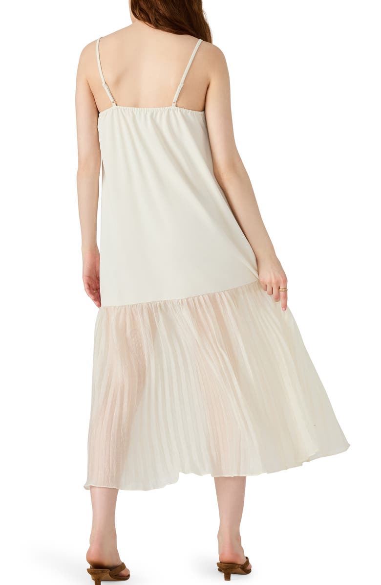 Steve Madden Ember Pleat Hem Sleeveless Maxi Dress, Alternate, color, Marshmallow