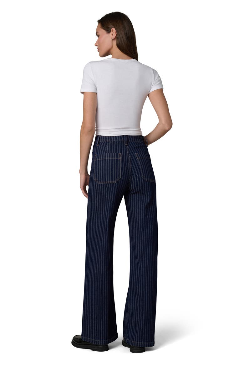 The Mia High Waist Patch Pocket Wide Leg Jeans, Alternate, color, INDIGO STRIPE