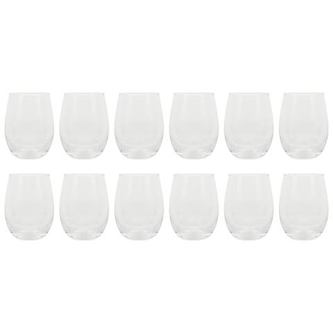 Bellini Glass All Purpose Stemless Drinking Glasses Set
