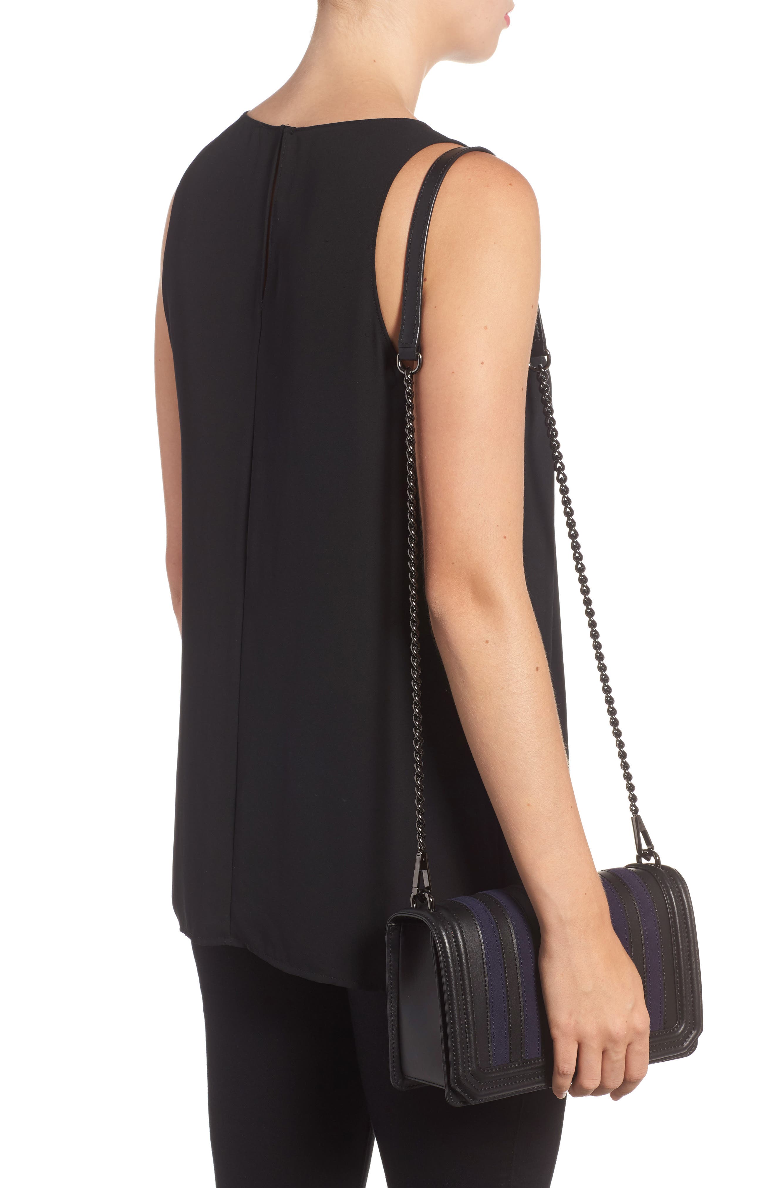 Rebecca Minkoff Love Stripe Quilted Crossbody Bag, Alternate, color, 