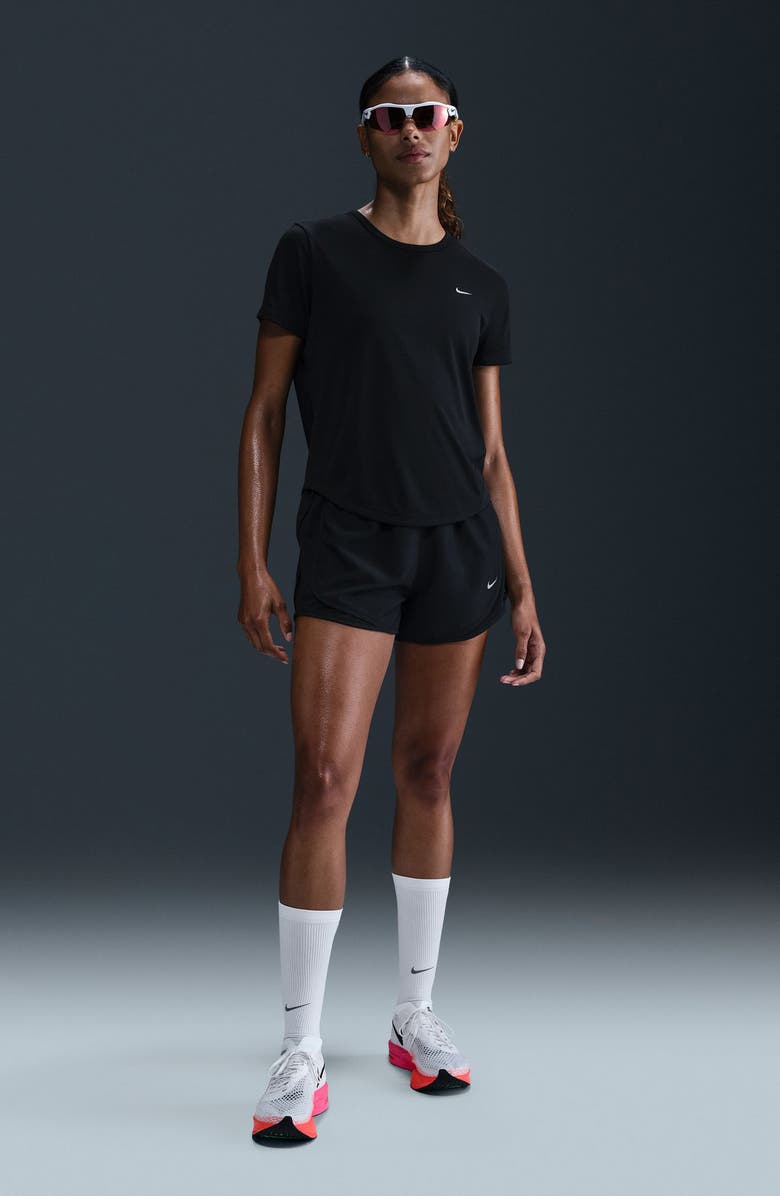 Nike Tempo Dri-FIT Short Sleeve Running Top, Alternate, color, Black/ Reflective Silv