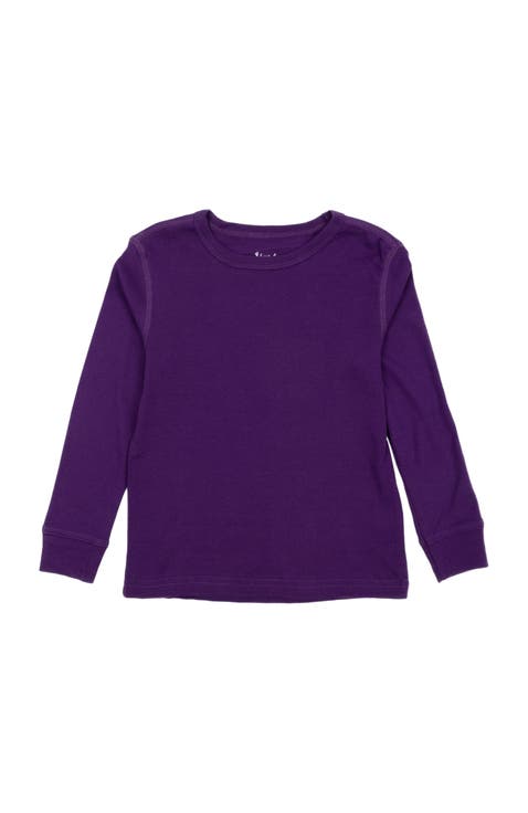 Kids Long Sleeve T-Shirt, 100% Cotton, Solid Colors