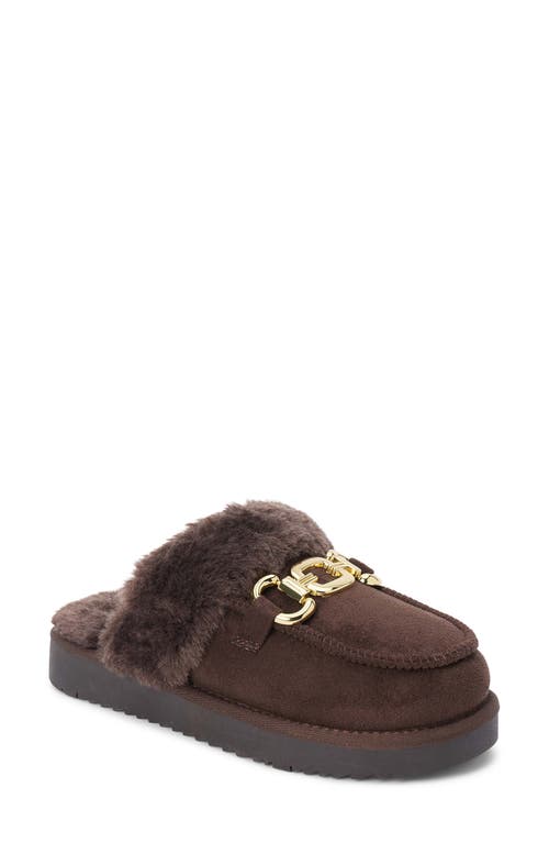 Matisse Davos Faux Fur Platform Slipper In Brown