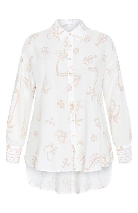 Alessia Print Shirt (Plus)