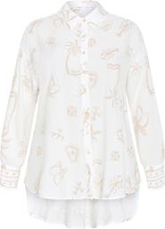 City Chic Alessia Print Shirt