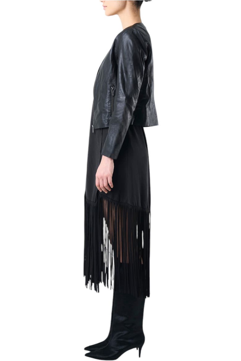 Denver Leather Jacket, Alternate, color, Black