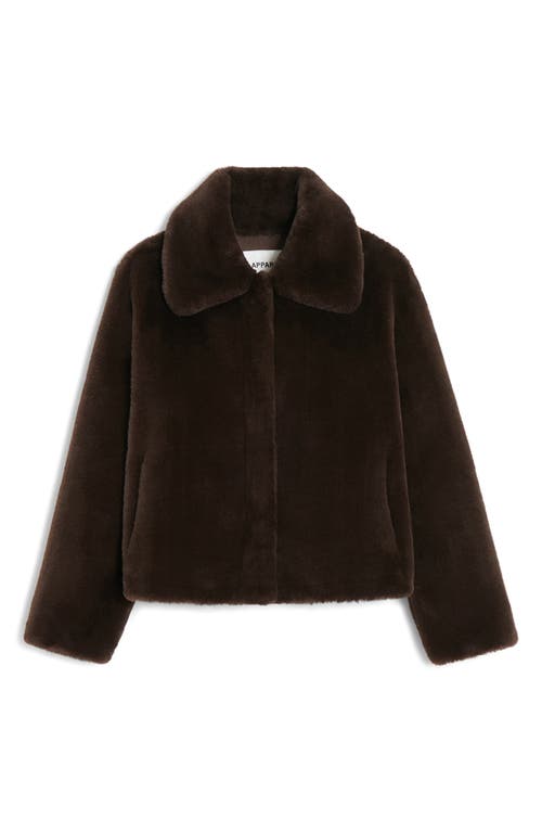 Apparis Elis Pluche™ Faux Fur Coat In Brown