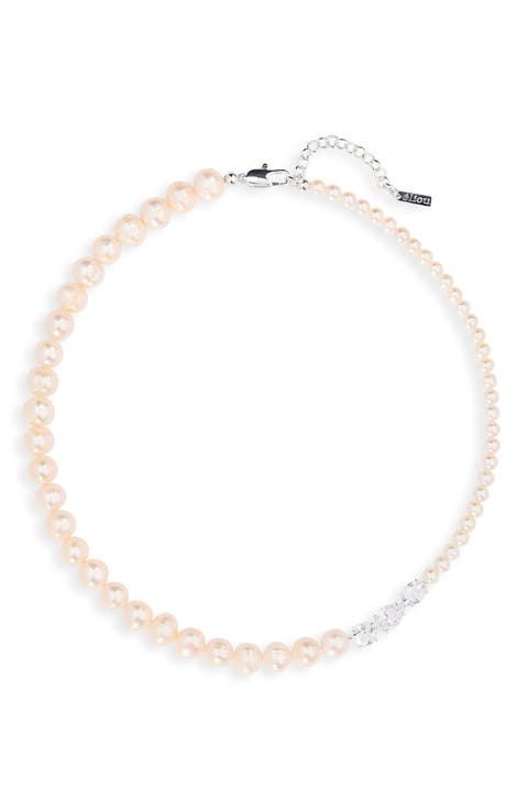 Madre Pearl & Cubic Zirconia Necklace
