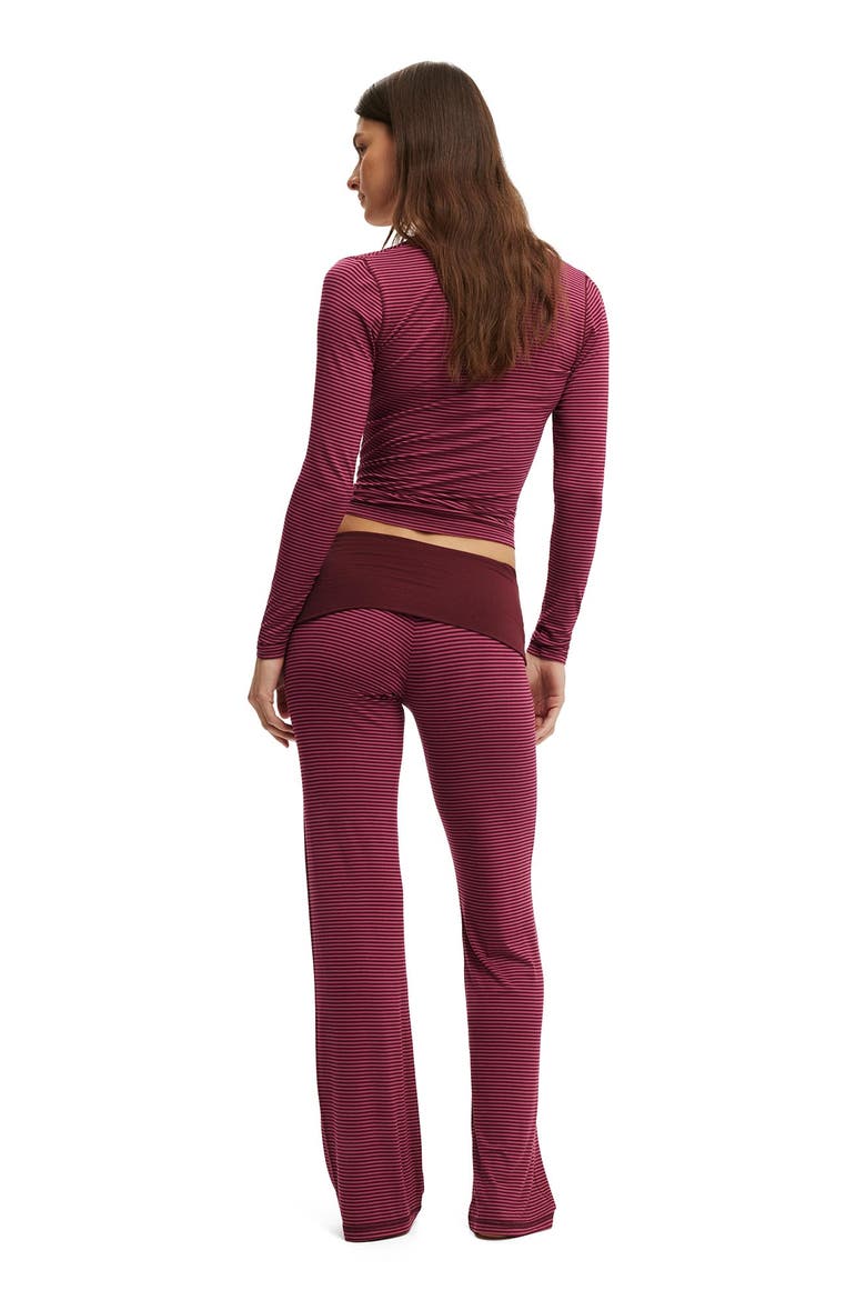 Women's Airy Soft Roll Waist Pant, Alternate, color, Smooth Billy Stripe