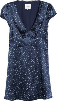 Reformation Amelia Dot Print Silk Dress