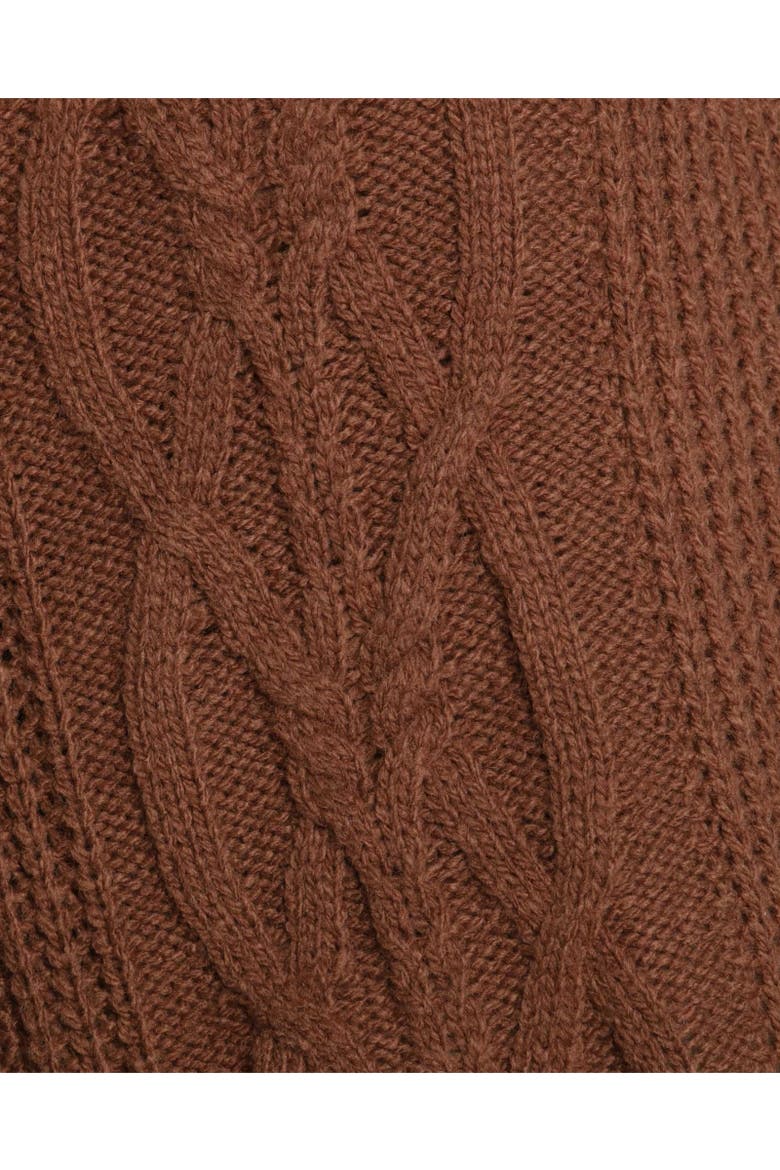 Rosette Oversized Knitted Vest, Alternate, color, Dark Brown