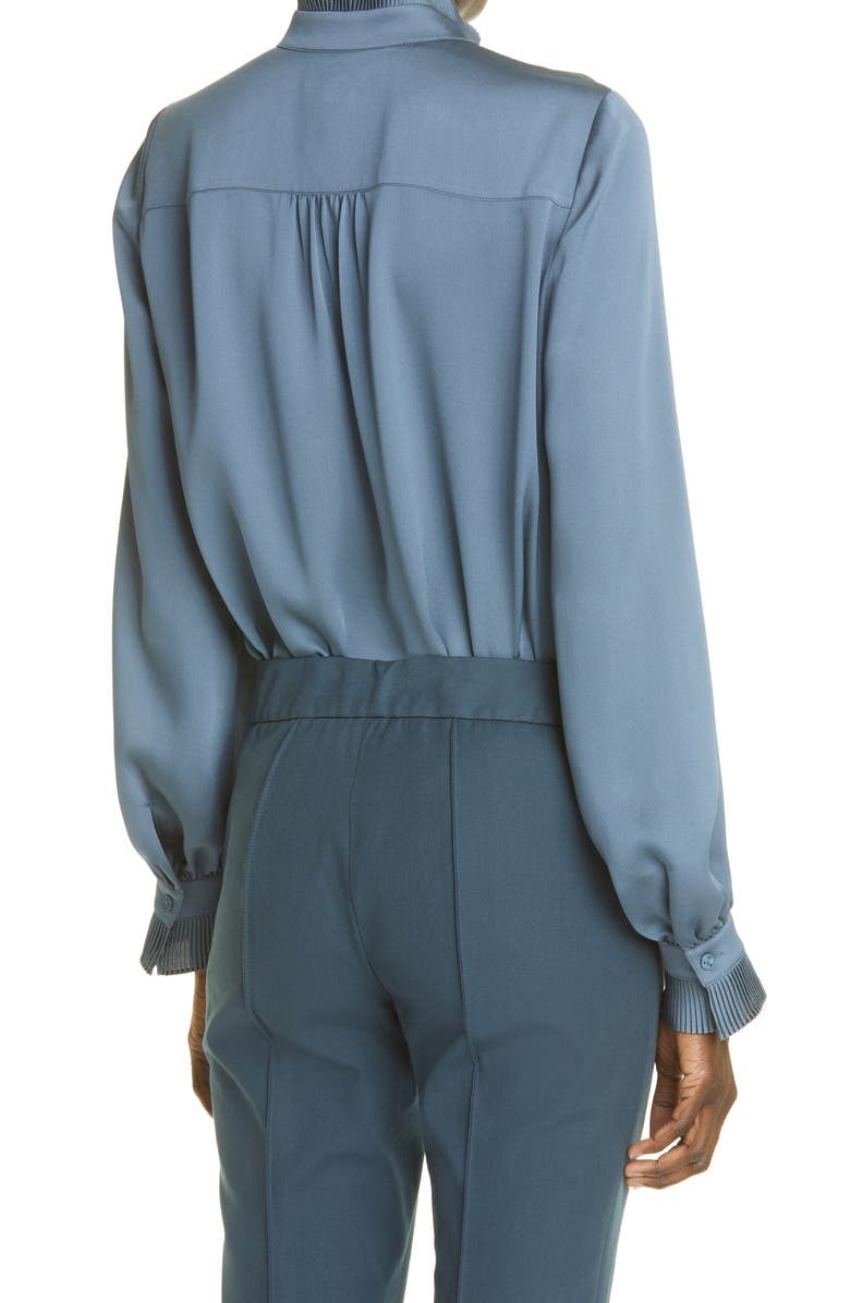 Lafayette 148 New York Gemma Pleated Trim Blouse, Alternate, color, 