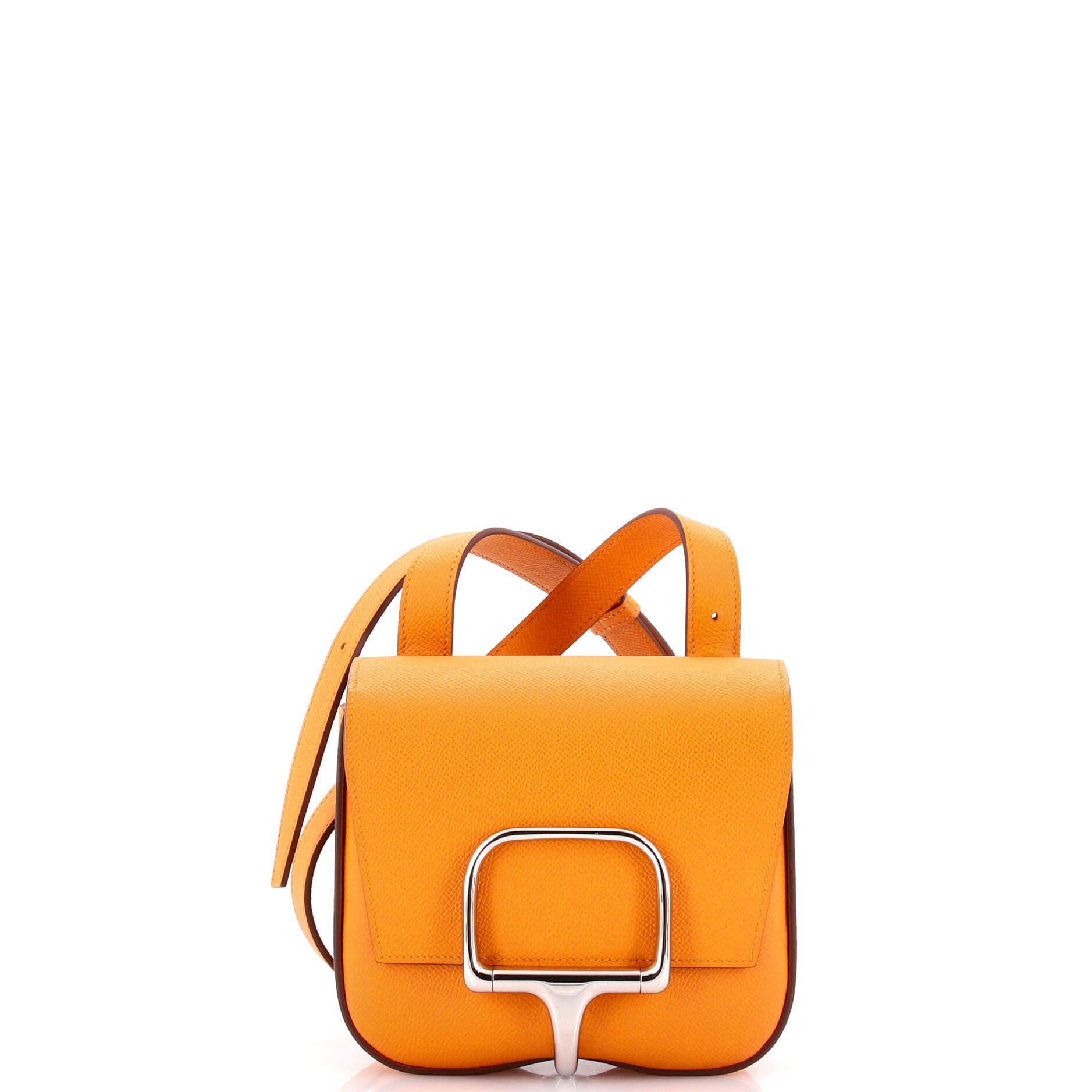 Pre-Owned Hermes Della Cavalleria Shoulder Bag Epsom Mini, Main, color, Apricot