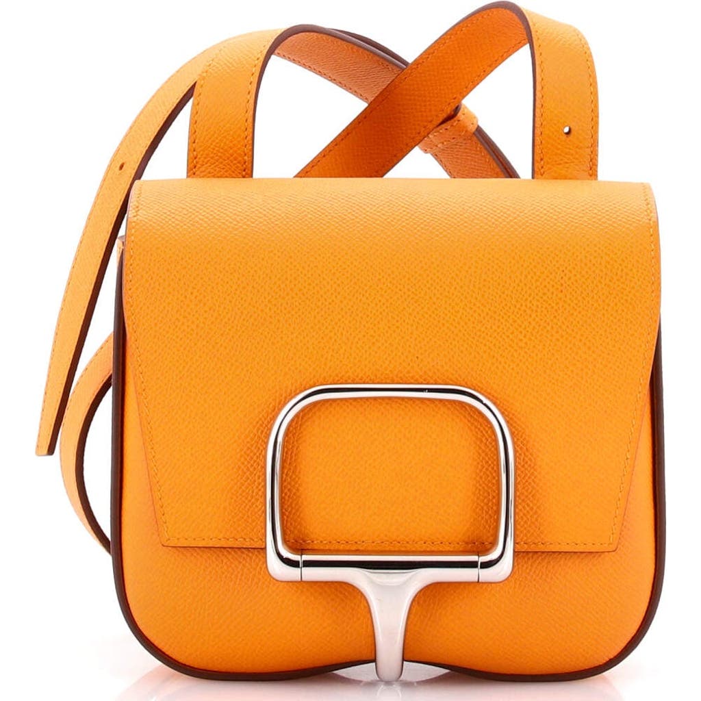 Pre-owned Hermes Hermes Della Cavalleria Shoulder Bag Epsom Mini In Orange